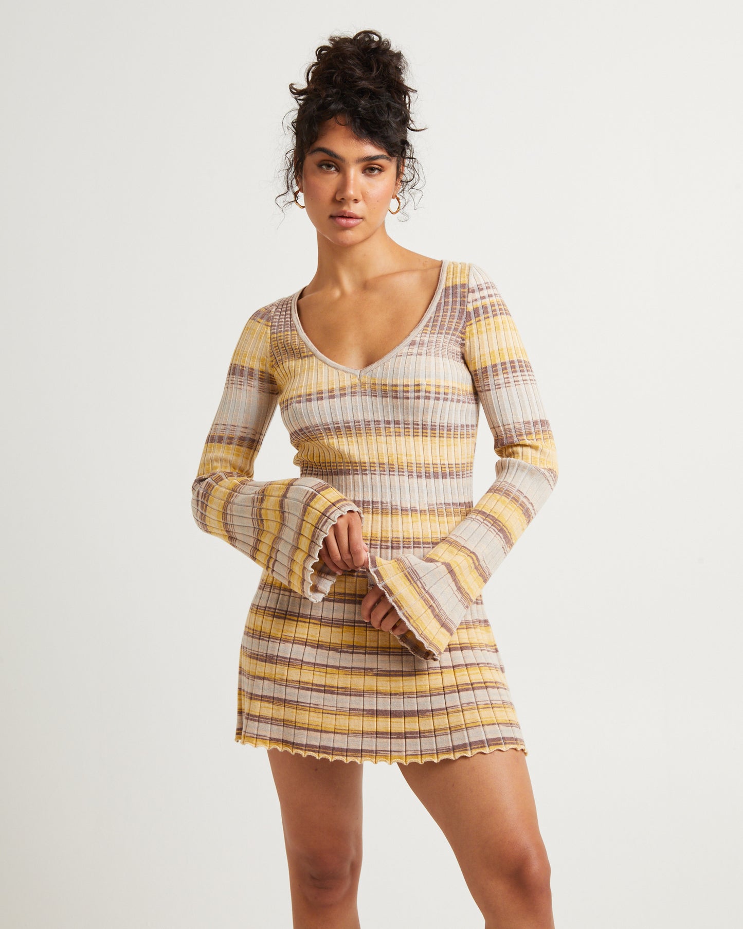 Bambi Stripe Knit Mini Dress