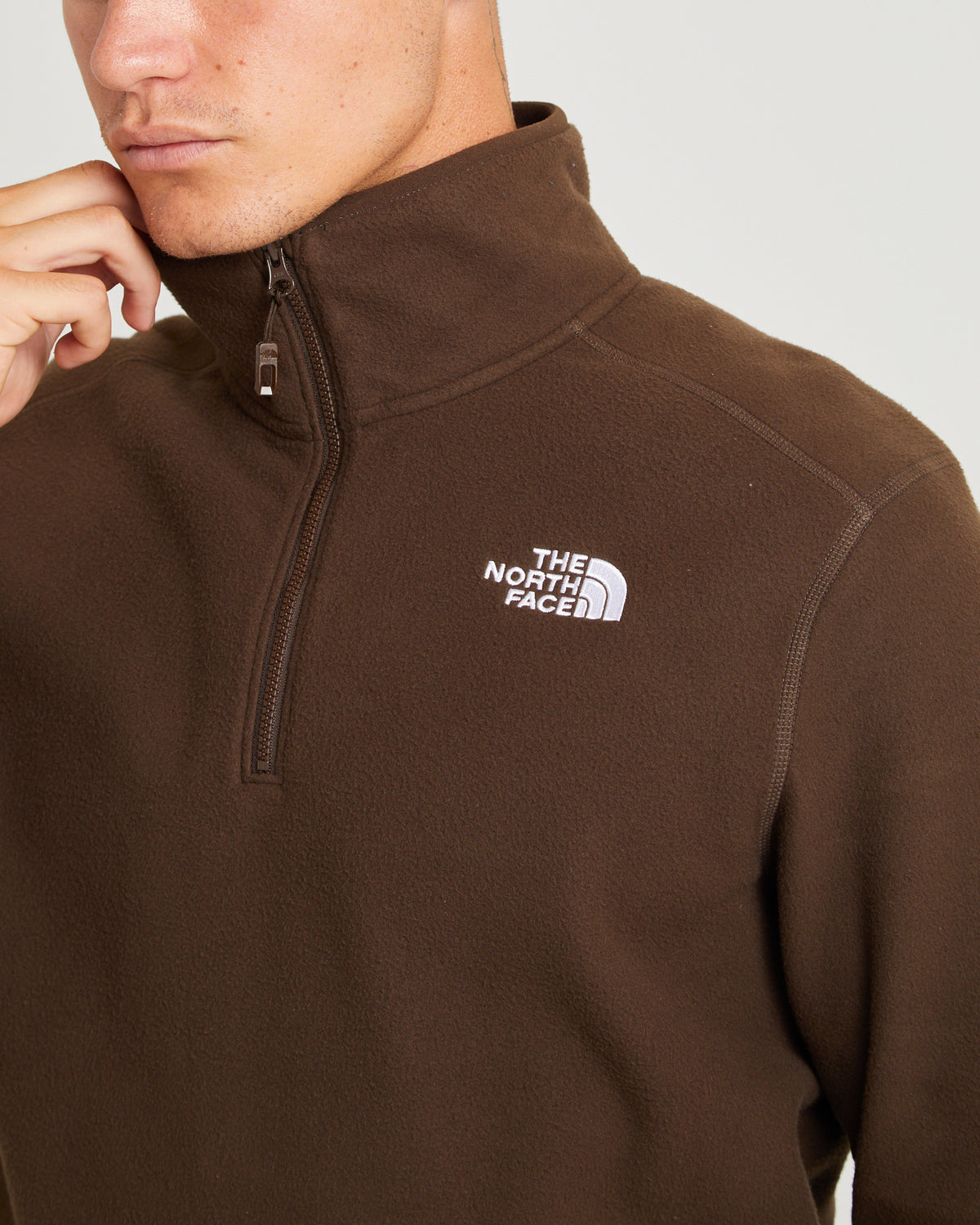 100 Glacier 1/4 Zip Jumper BROWN