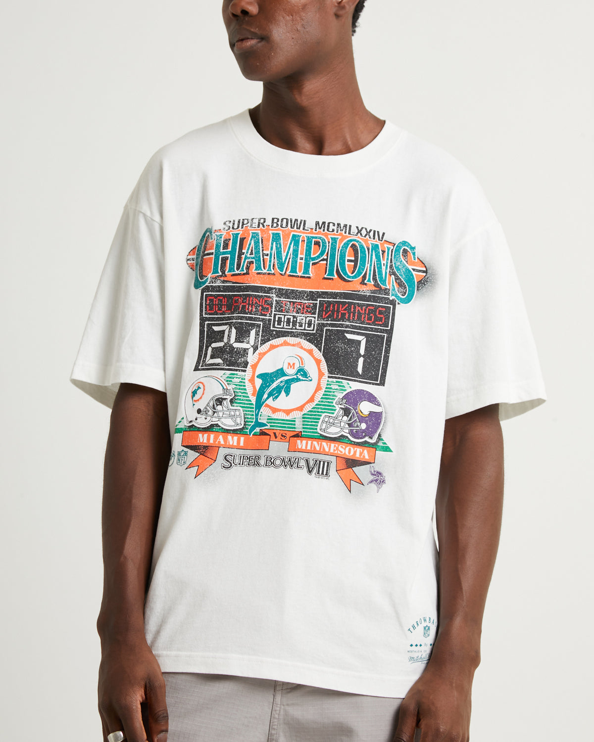 Head To Head Short Sleeve T-Shirt Dolphins Vintage White VINTAGE WHITE