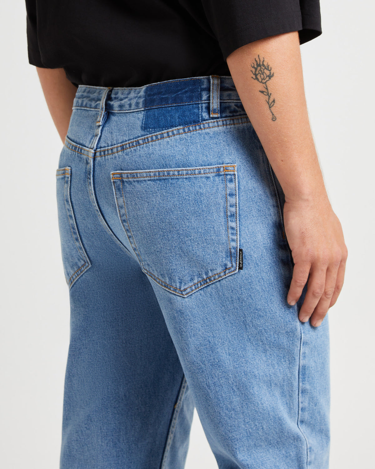 Fracture Straight Denim Jeans BLUE