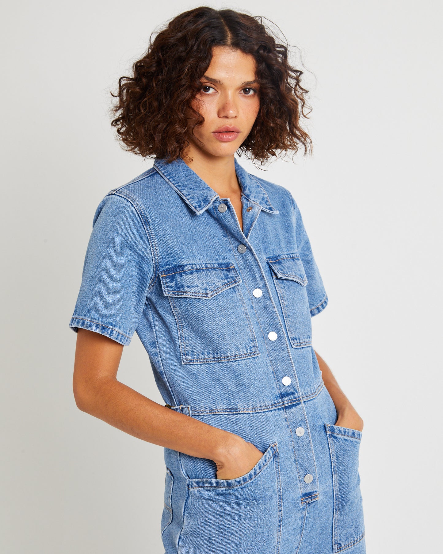 Coverall Ada Denim Jumpsuit Light Vintage