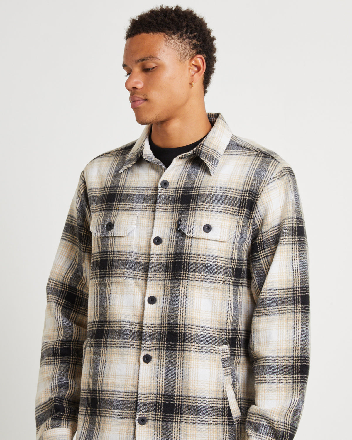 Lined Overshirt Black/Tan BLAC/TAN
