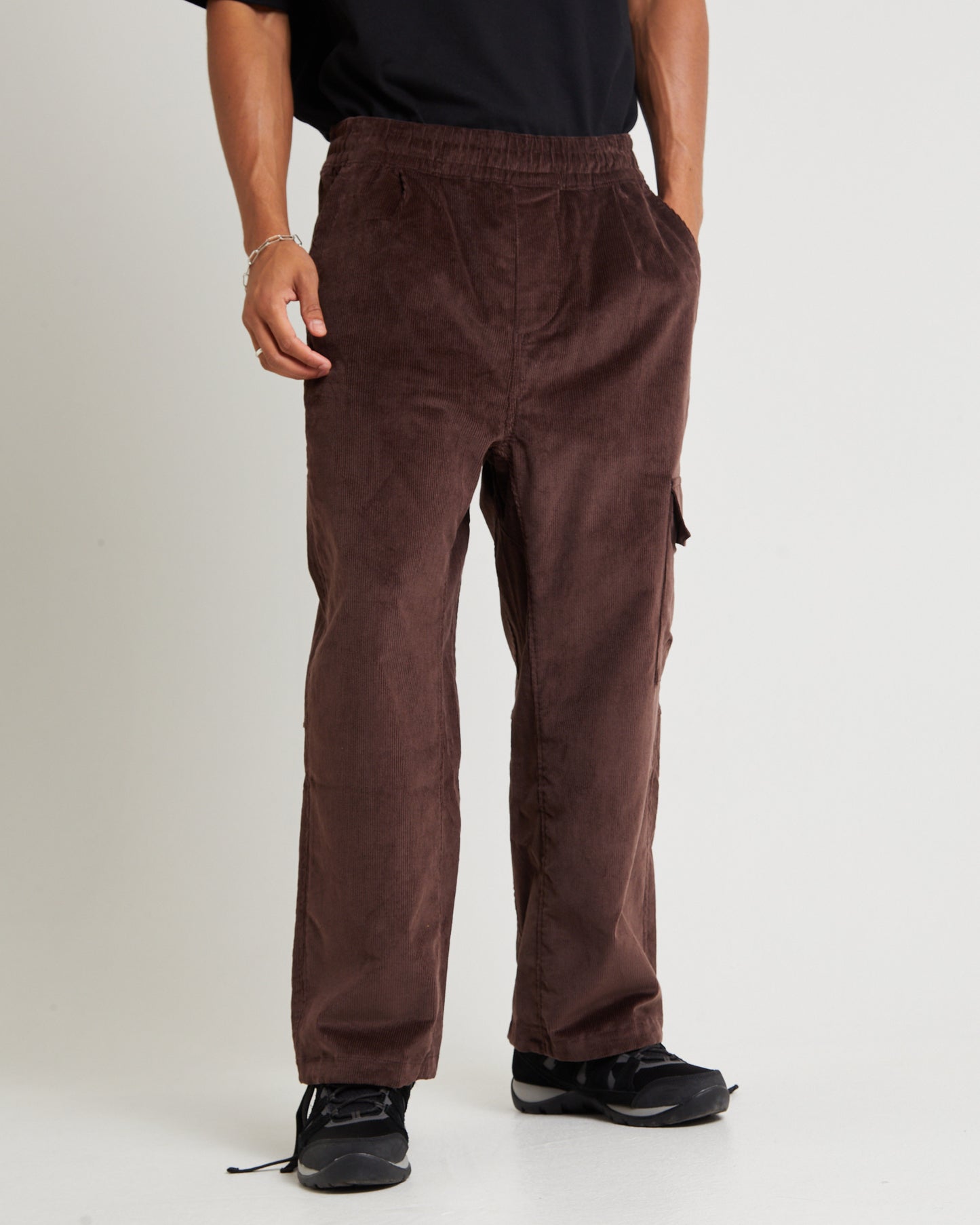 Utility Cord Easy Pants Coal Brown