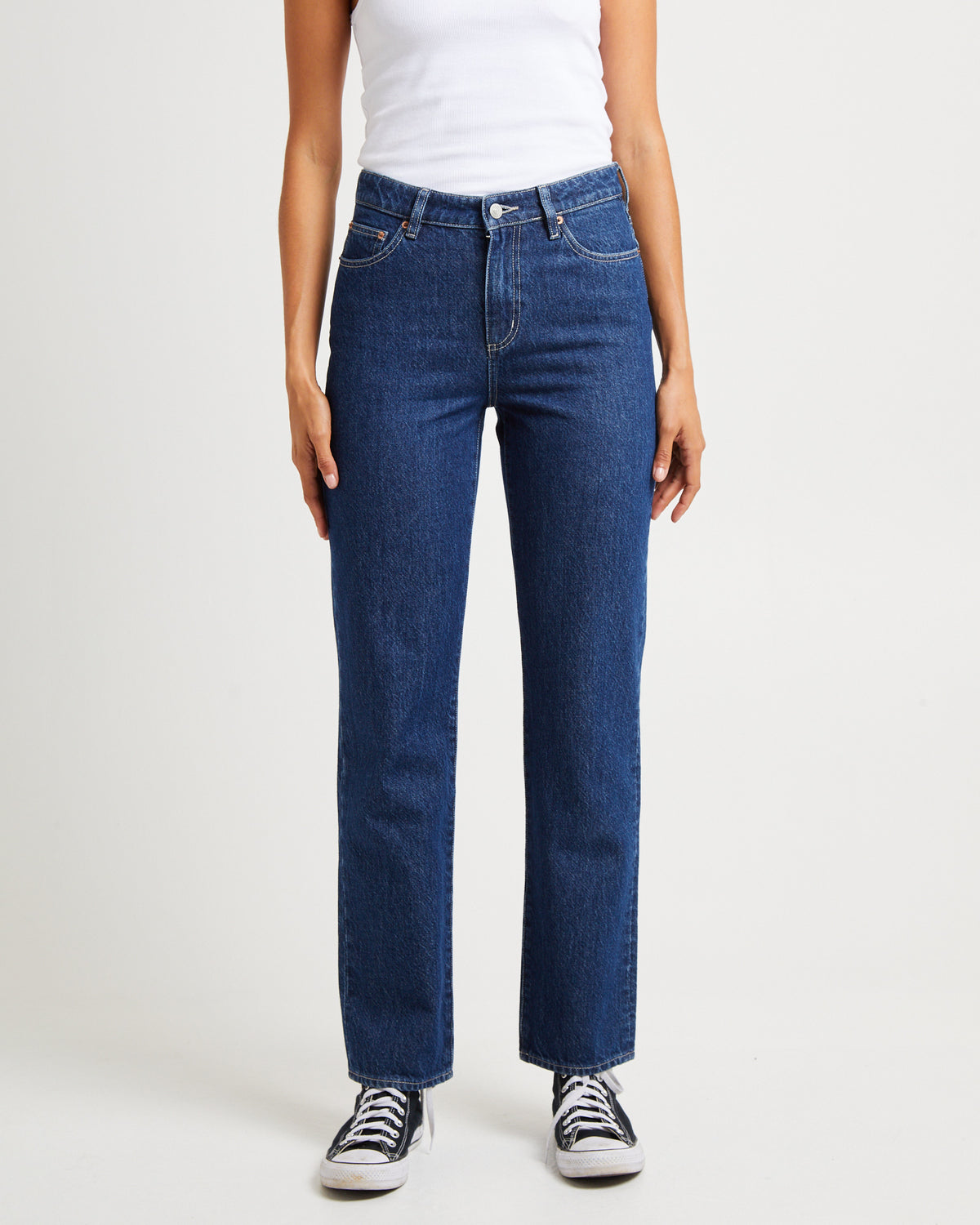 Signature Mid Slim Straight Denim Jeans Essential Rinse ESSENTIAL BLUE