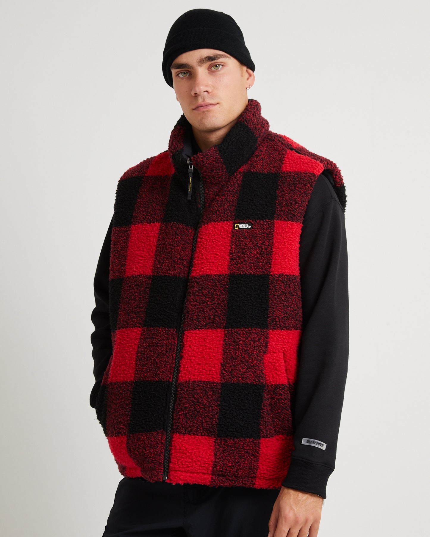 Jessener Insulated Reversible Fleece Vest Red