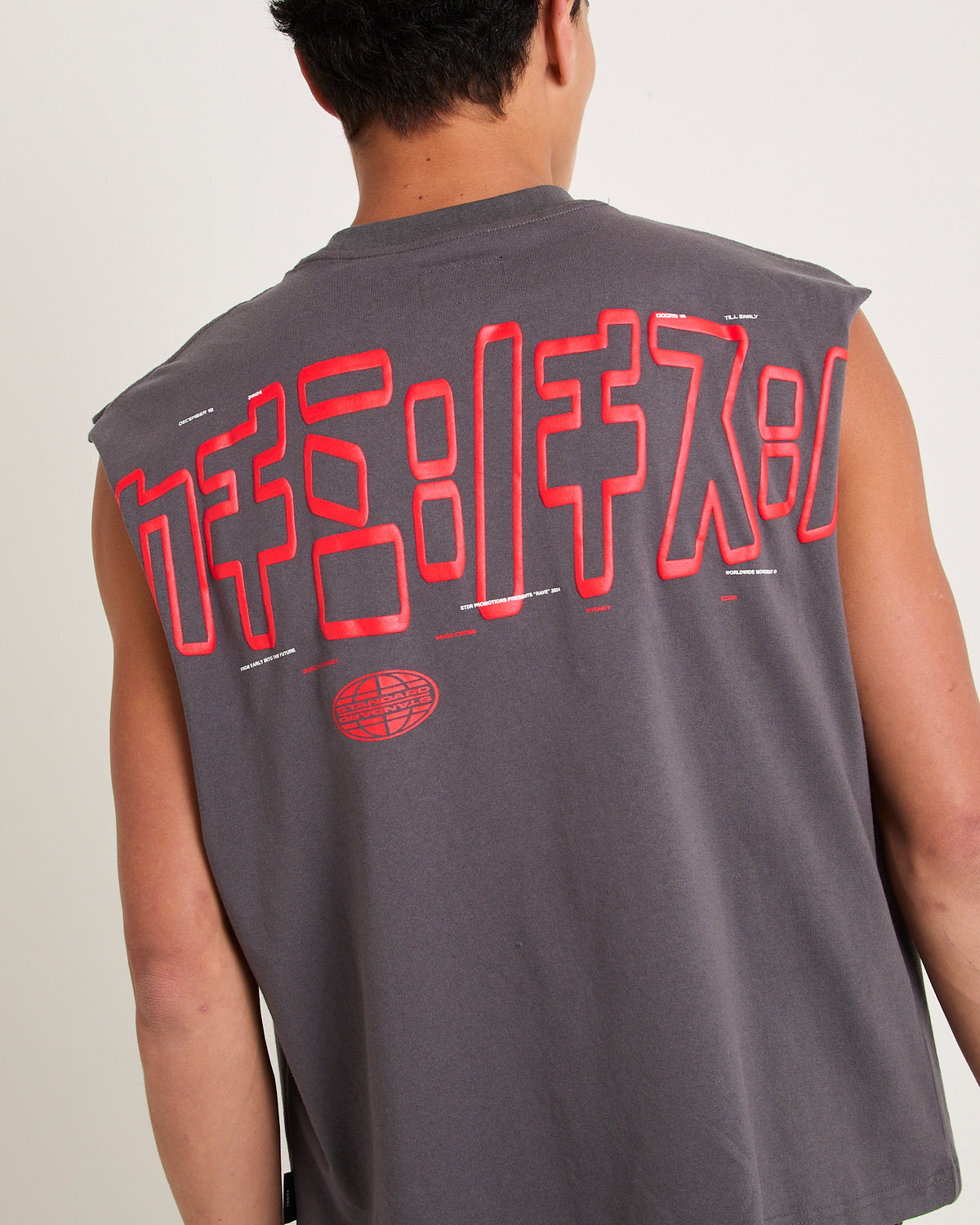 Raveworld Muscle Tank WASHED BLACK