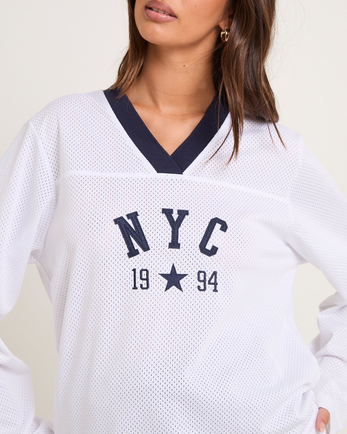 Brianna Mesh Sports Long Sleeve T-Shirt