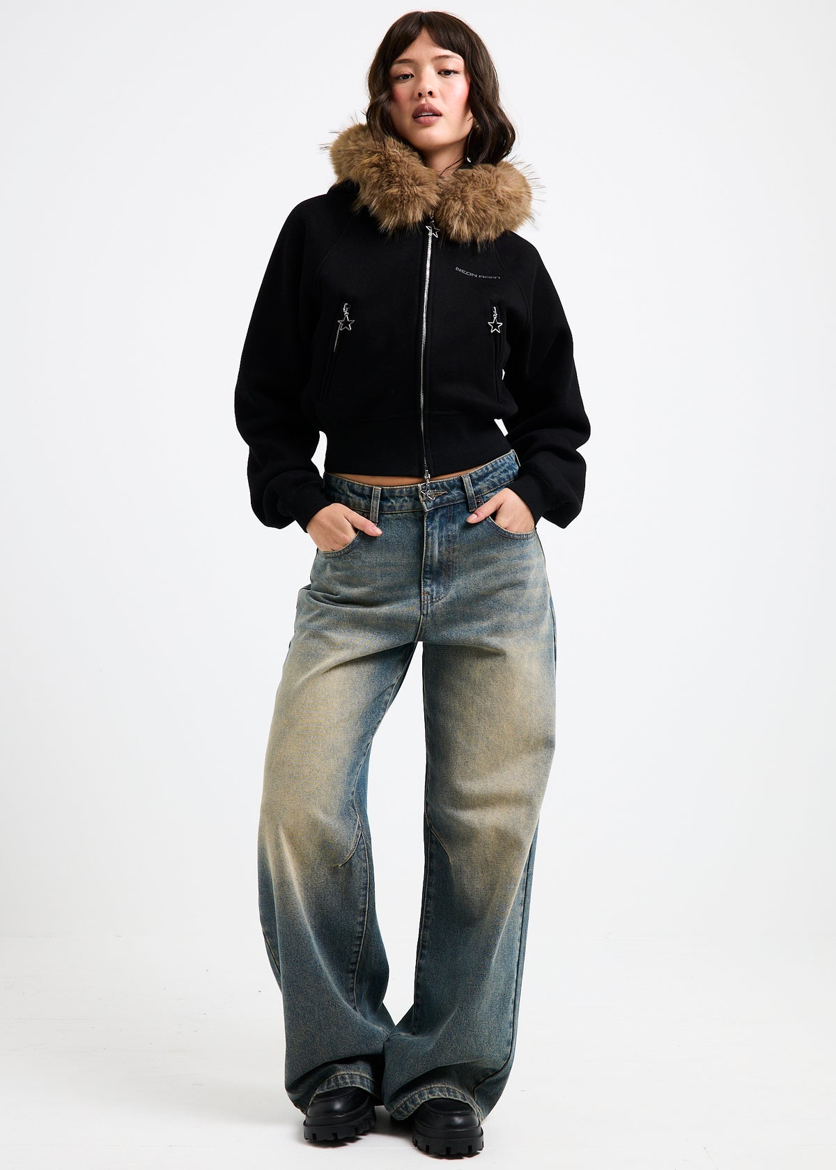 Saskia Hooded Jacket BLACK
