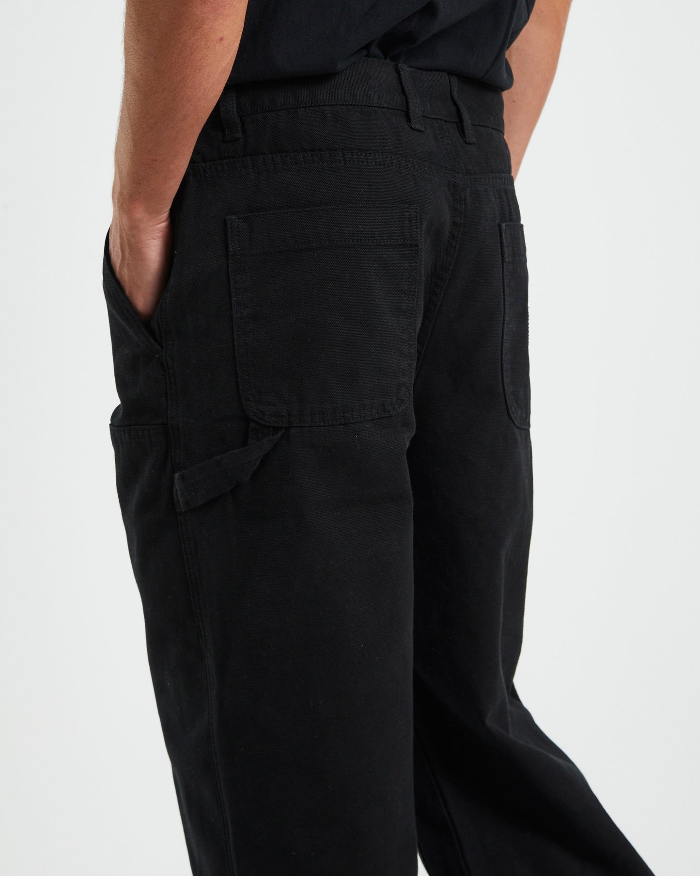Canvas Work Pants in Black