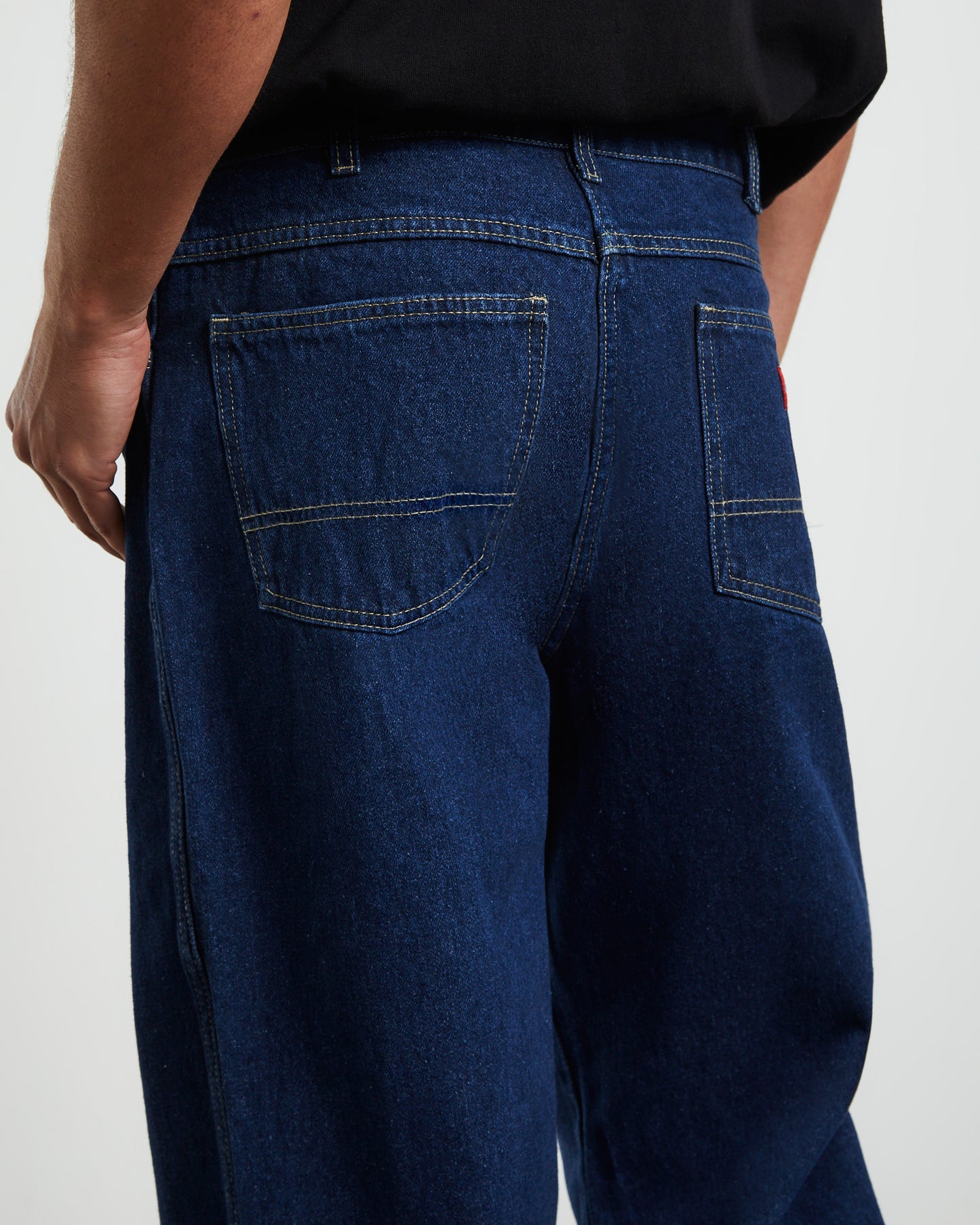 13296 Relaxed Straight Fit Denim Jeans Stone Washed