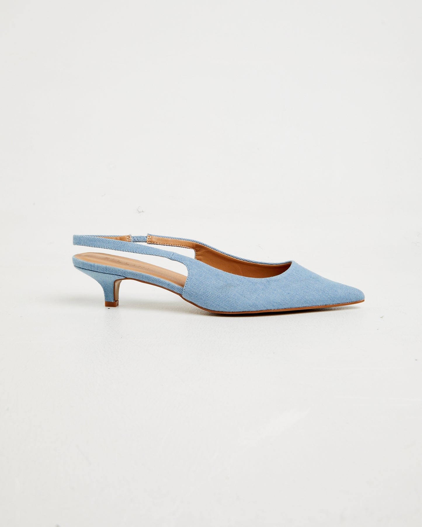 Felina Kitten Heels in Blue Denim