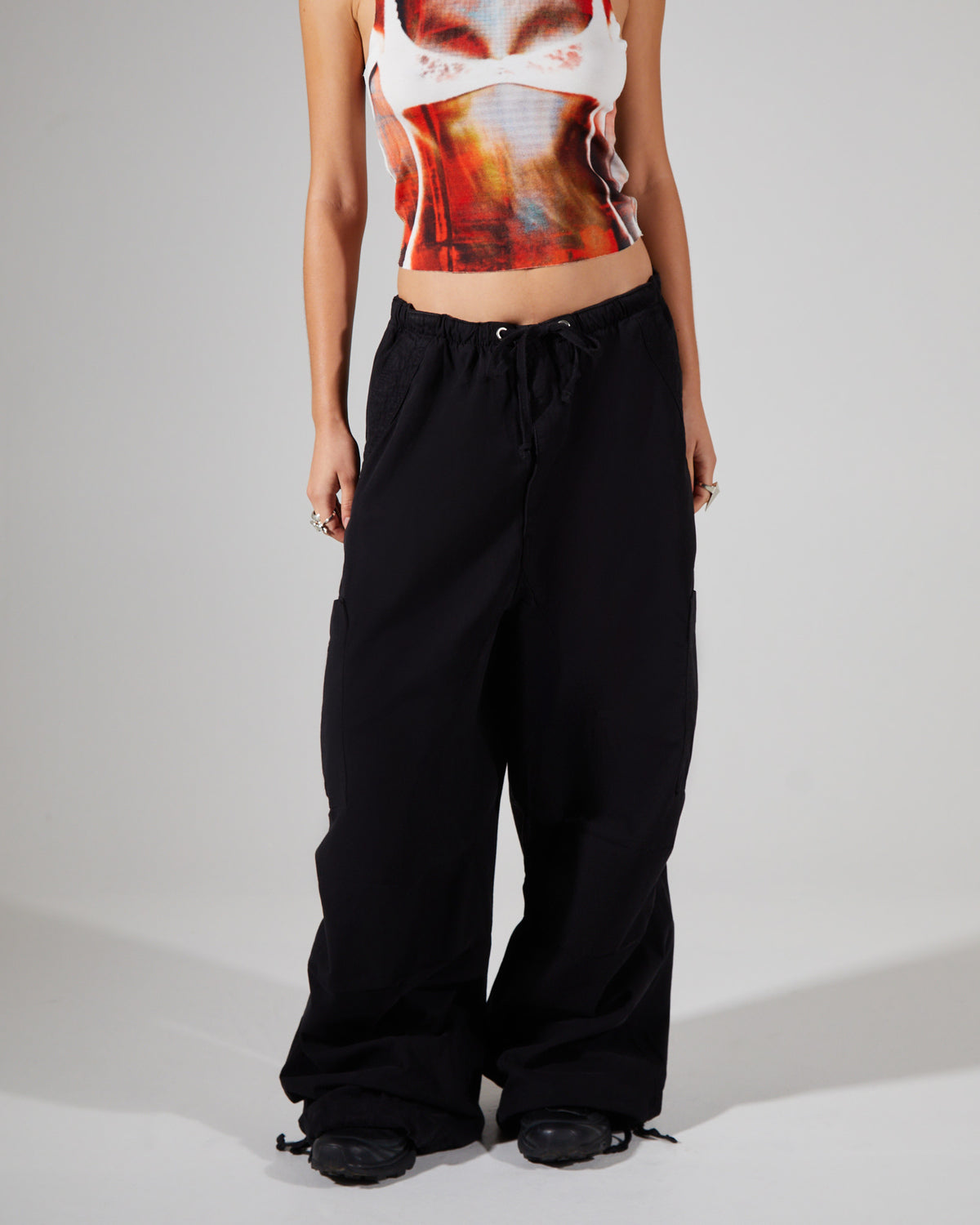 Parachute Cargo Pants Black BLACK