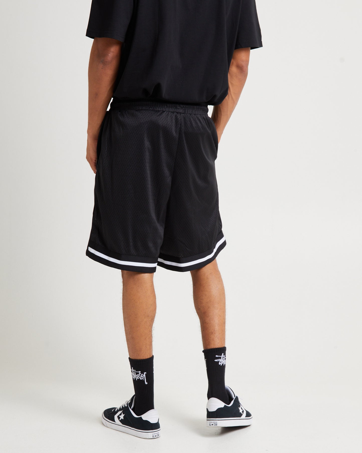 Varsity Mesh Shorts Black/White