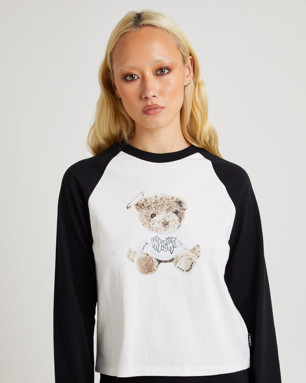 Cut But Psycho Long Sleeve Raglan T-Shirt WHITE