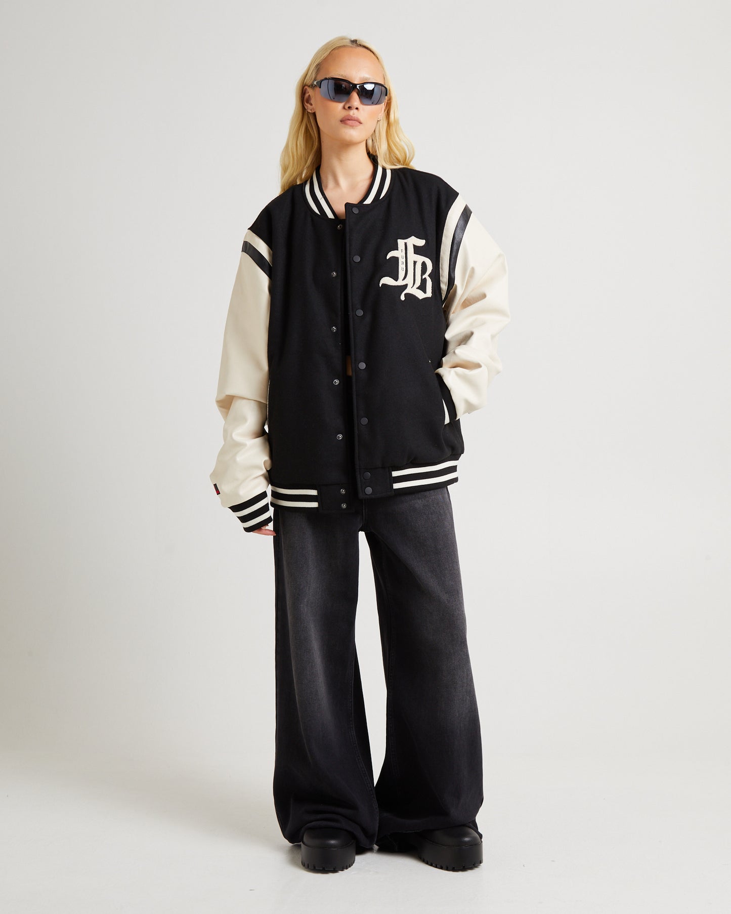 Old English College Jacket Black