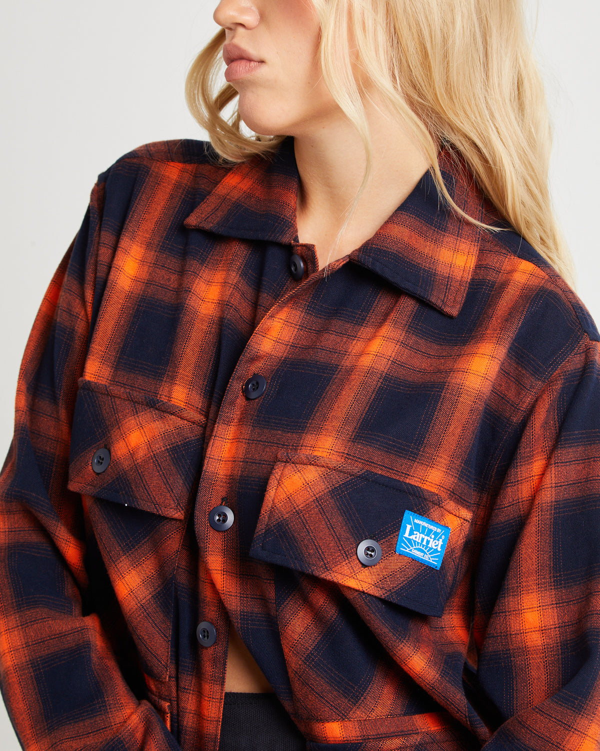 Check Fields Long Sleeve Shirt Navy
