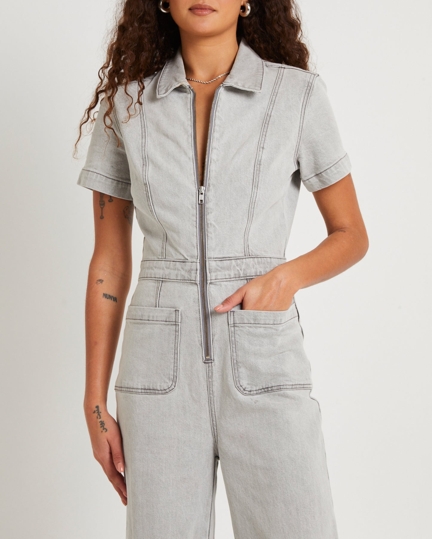 Nikki Denim Maxi Boiler Suit