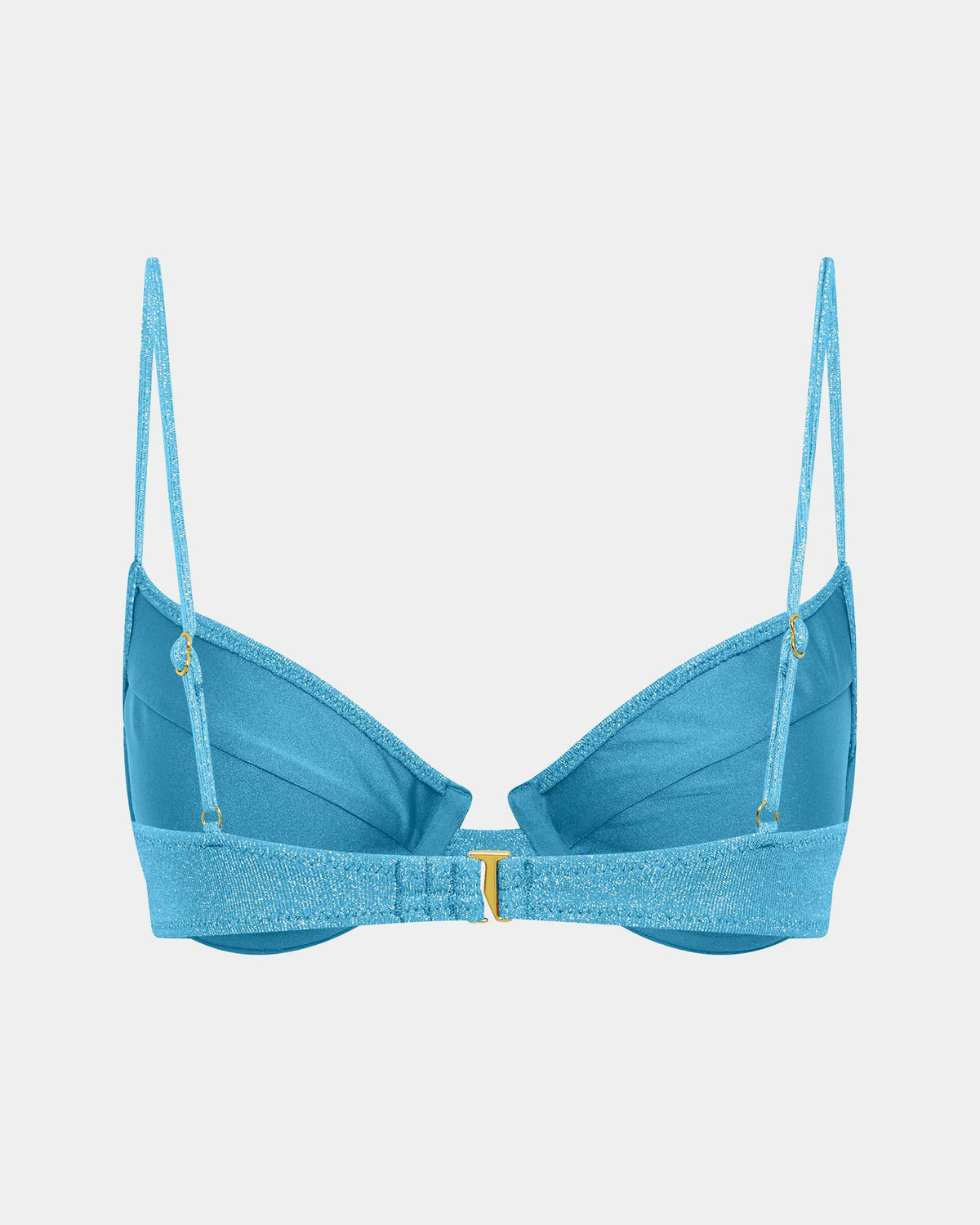 Lurex Underwire Bikini Top BLUE