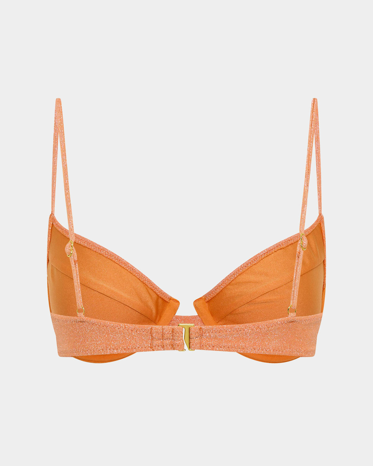 Lurex Underwire Bikini Top ORANGE