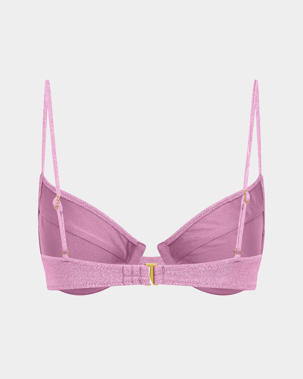 Lurex Underwire Bikini Top PINK