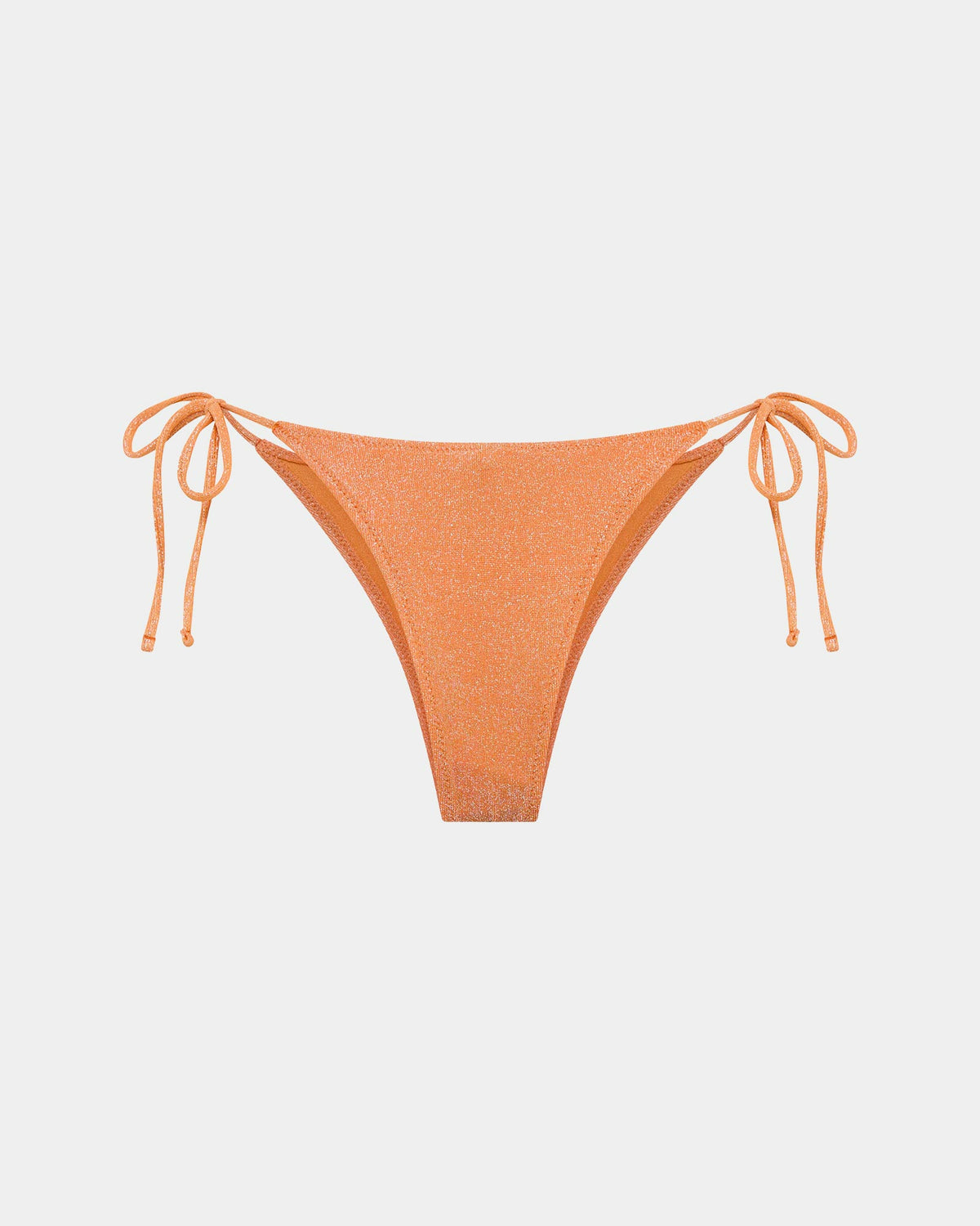 Lurex Tie Side Bikini Bottom ORANGE