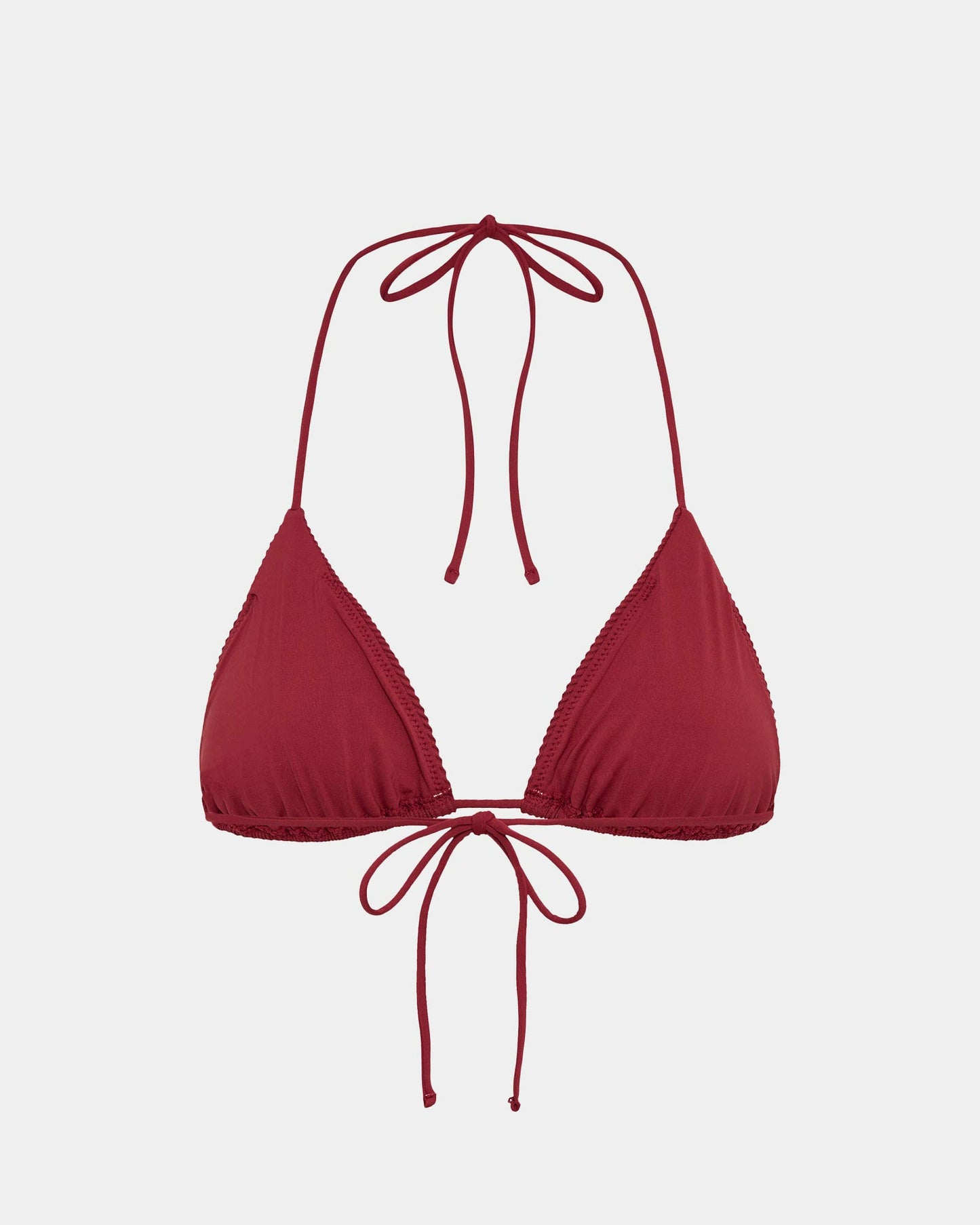 Rib Halter Triangle Bikini Top