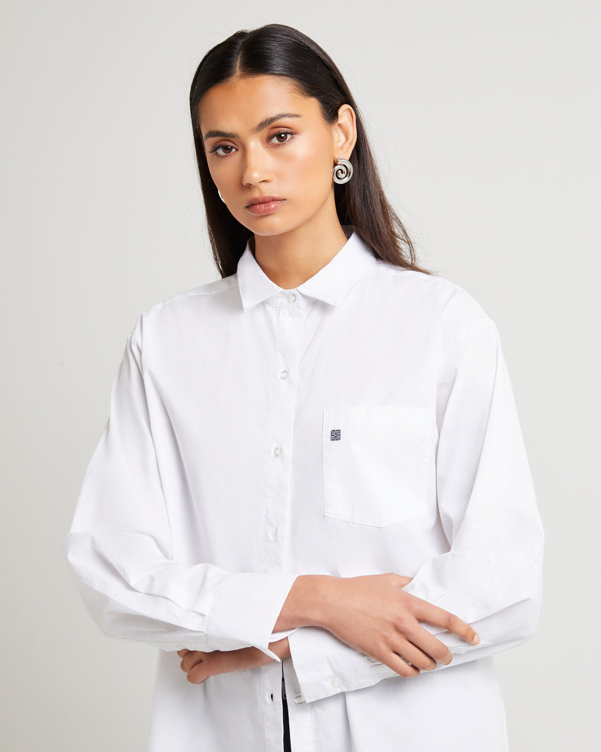 Oversized Poplin Shirt WHITE