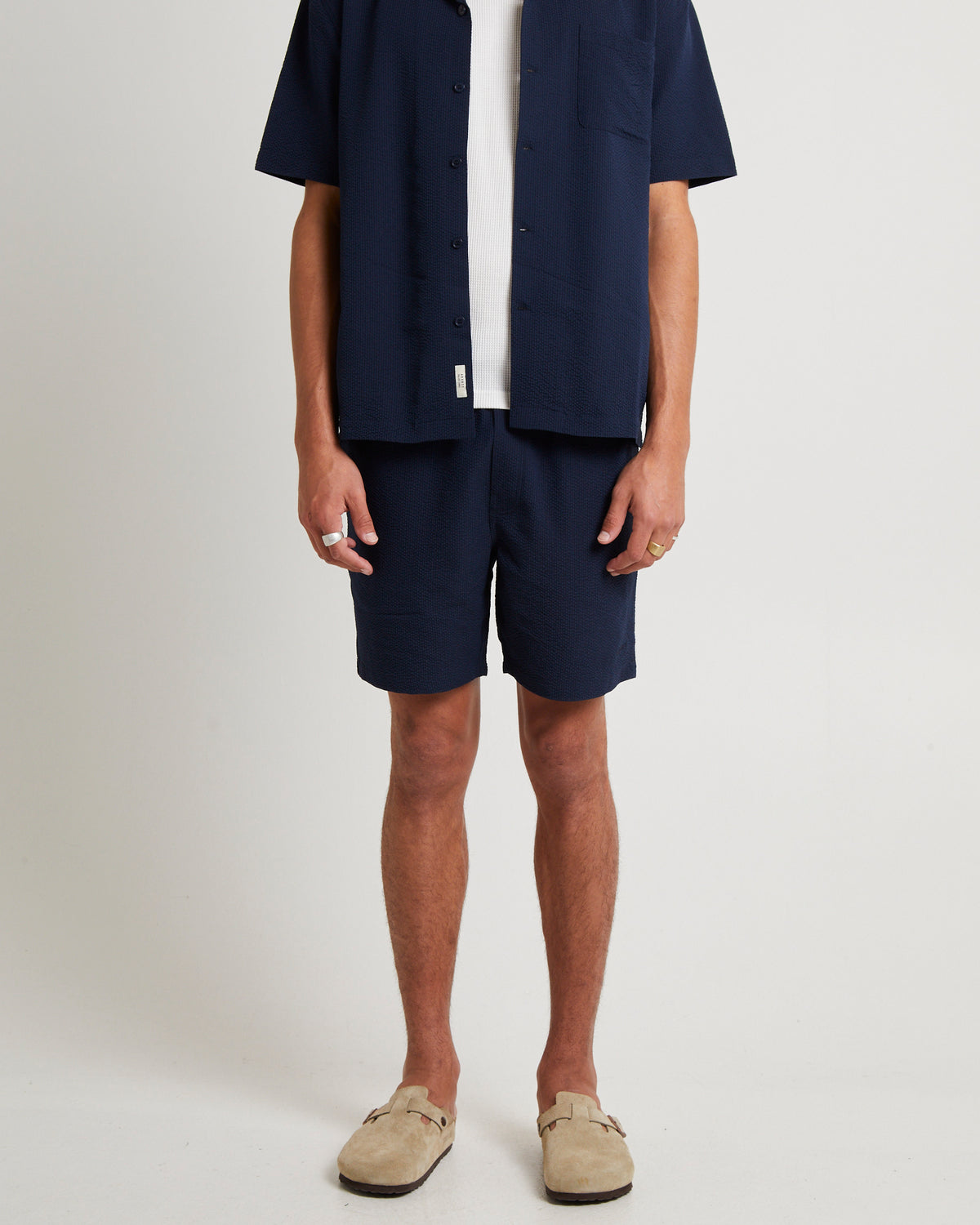 Morrison Seersucker Shorts NAVY