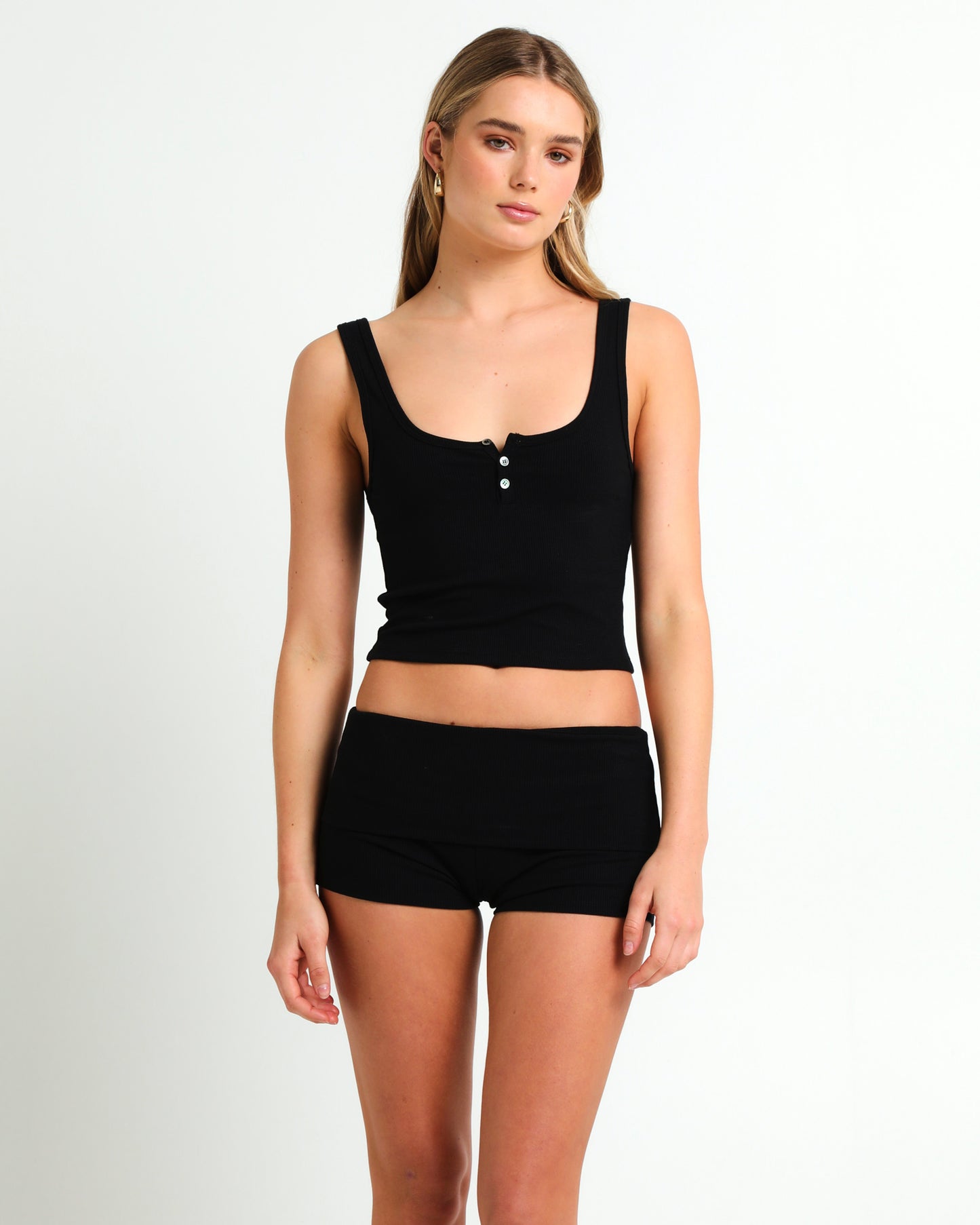 Soft Knit Button Tank