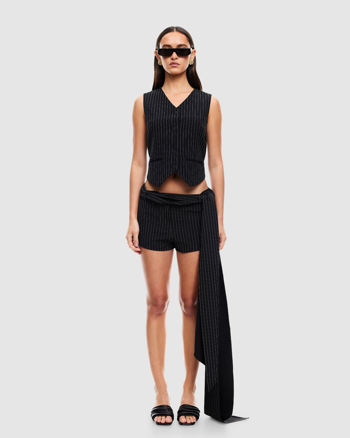 Heiress Vest ONYX PINSTRIPE