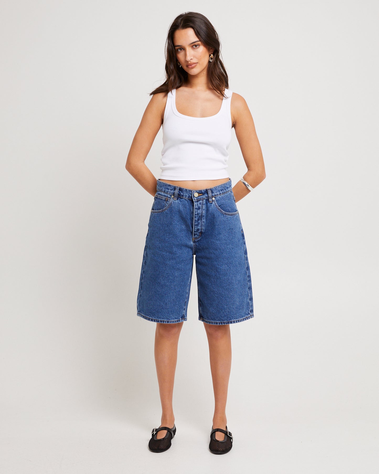 95 Mid Denim Jorts Bella