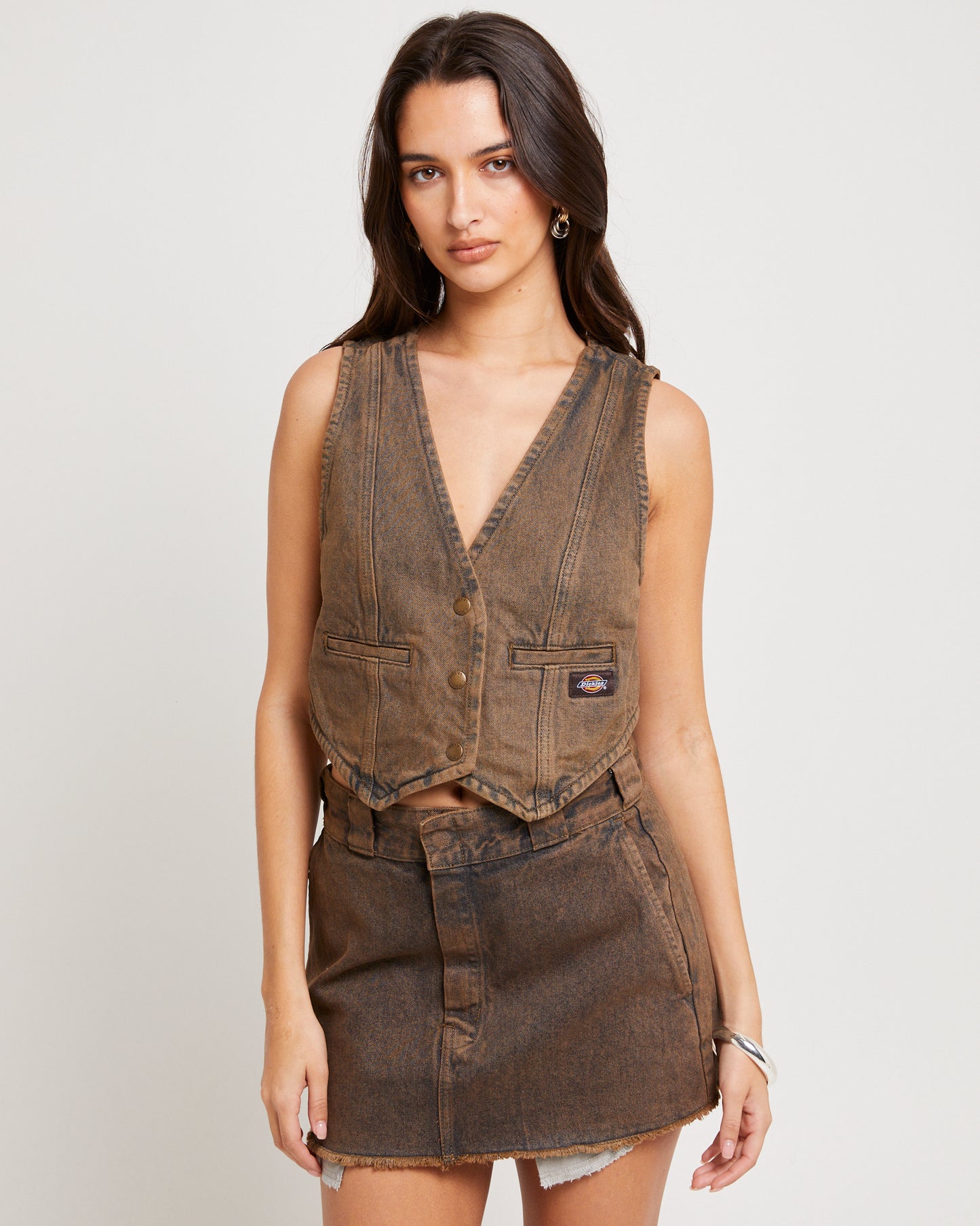 Bandera Cropped Denim Vest