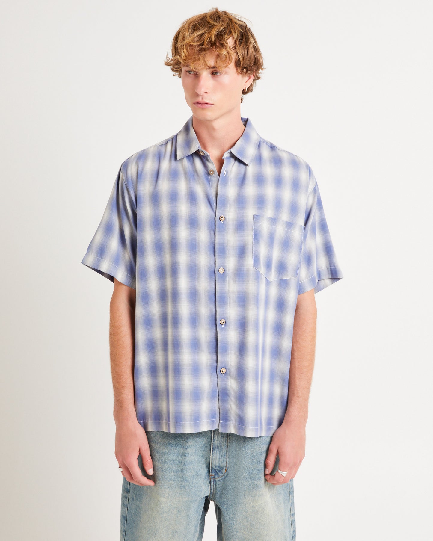 Dazed Ombre Check Short Sleeve Shirt