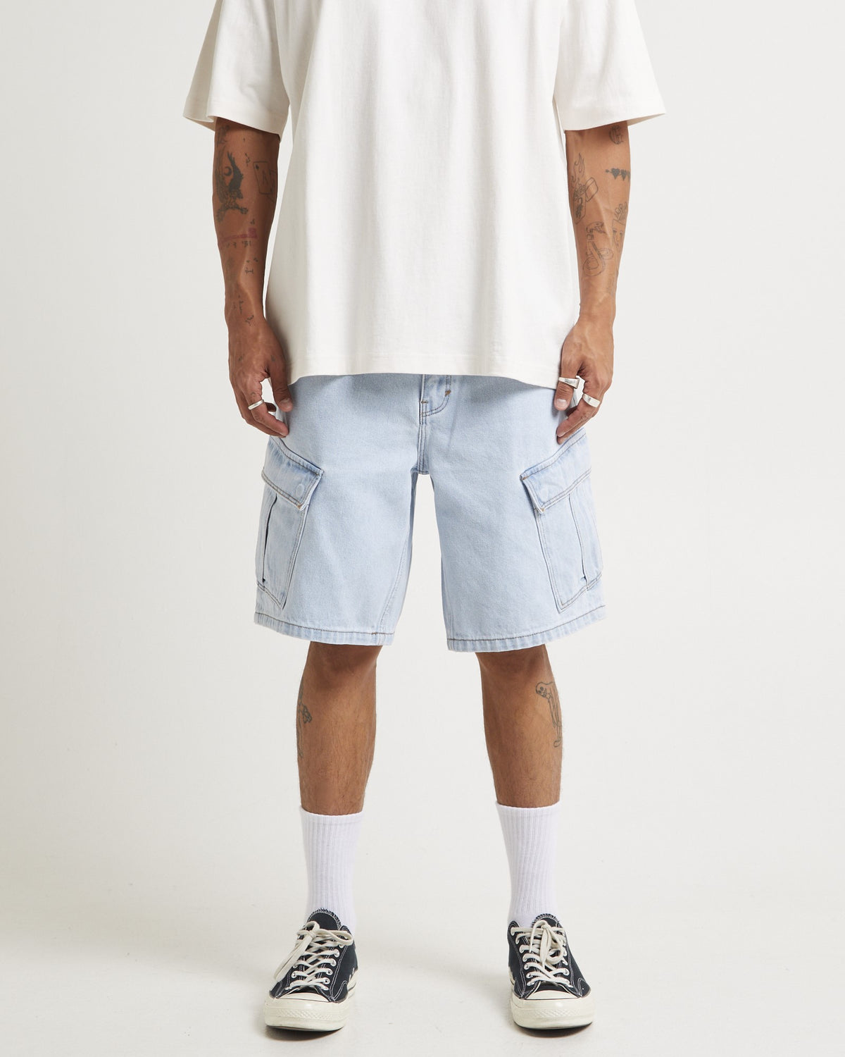 A5 Baggy Denim Cargo Shorts Judd JUDD
