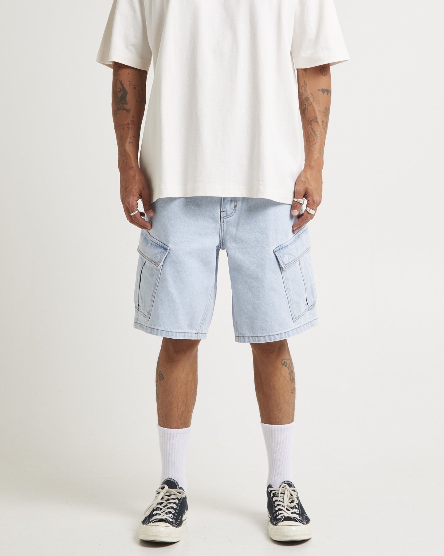 A5 Baggy Denim Cargo Shorts Judd