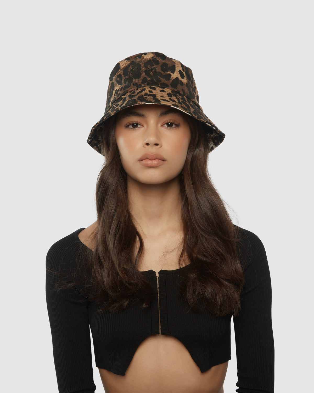 Bobbi Bucket Hat LEOPARD CANVAS/GOLD