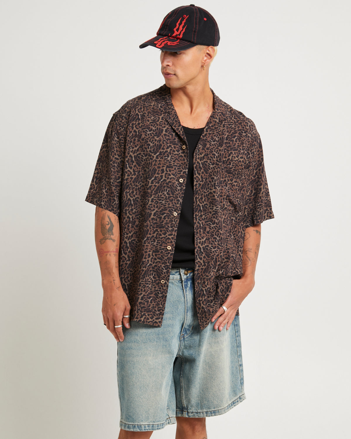 Trigger Short Sleeves Resort Shirt BROWN