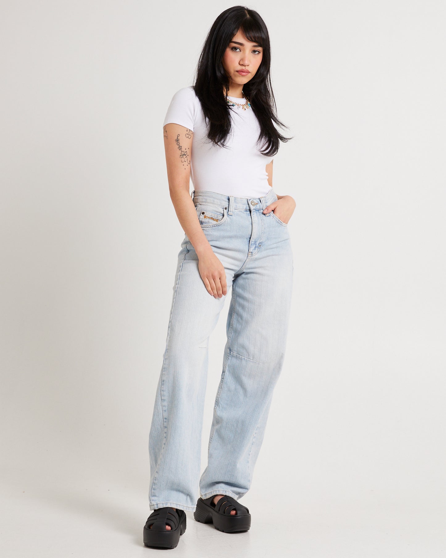 Jaquard Stripe Logan Jeans