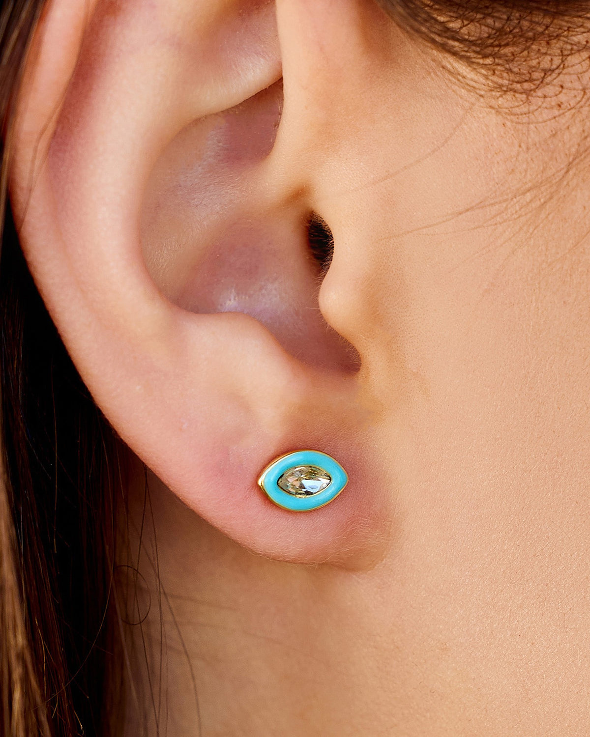 Cerulean Stud Gold Earrings GOLD