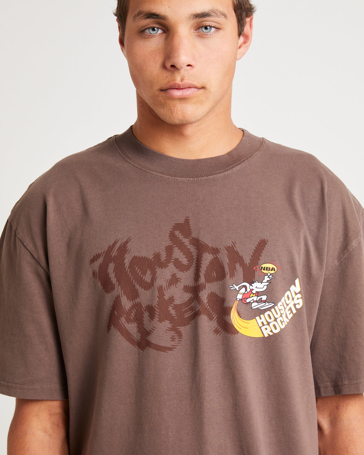 Houston Rockets Utopia Tag T-Shirt RUM RAISIN