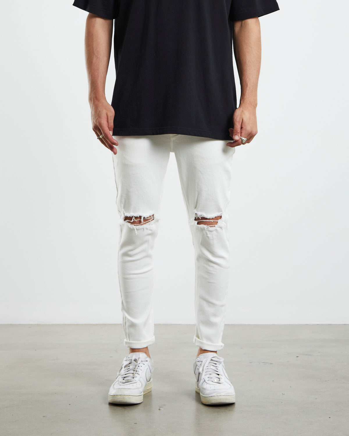 Offset Jeans White WHITE