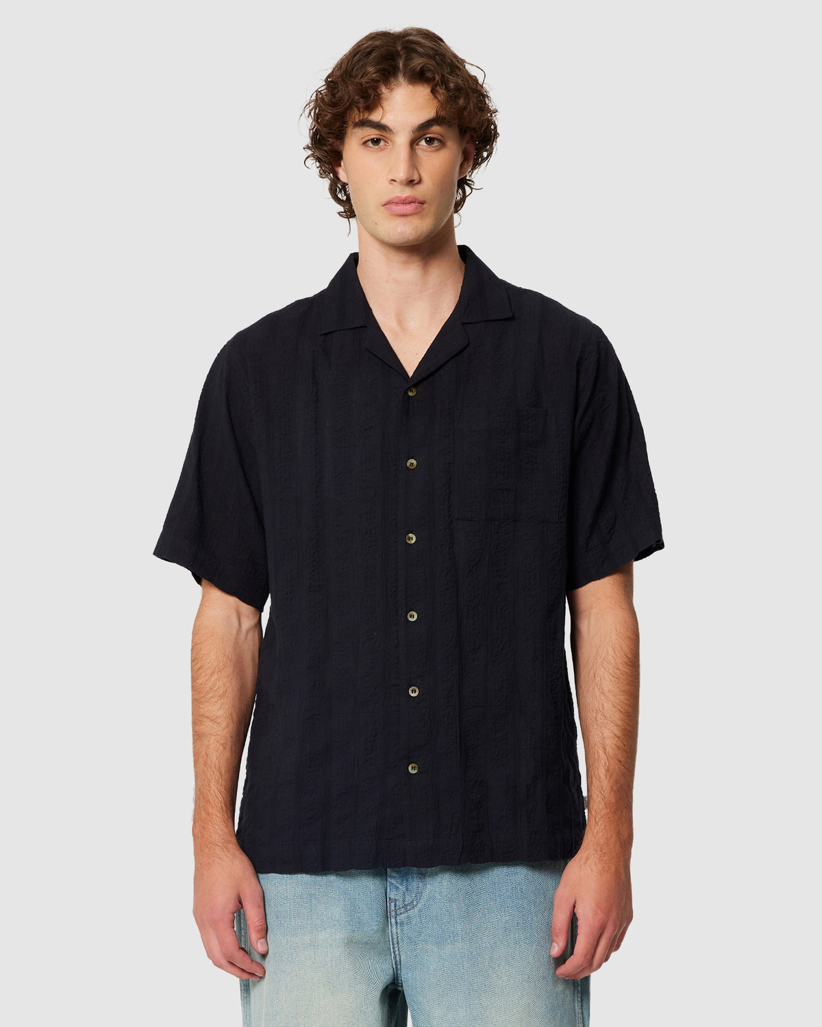 Bowler Seersucker Shirt VINTAGE BLACK