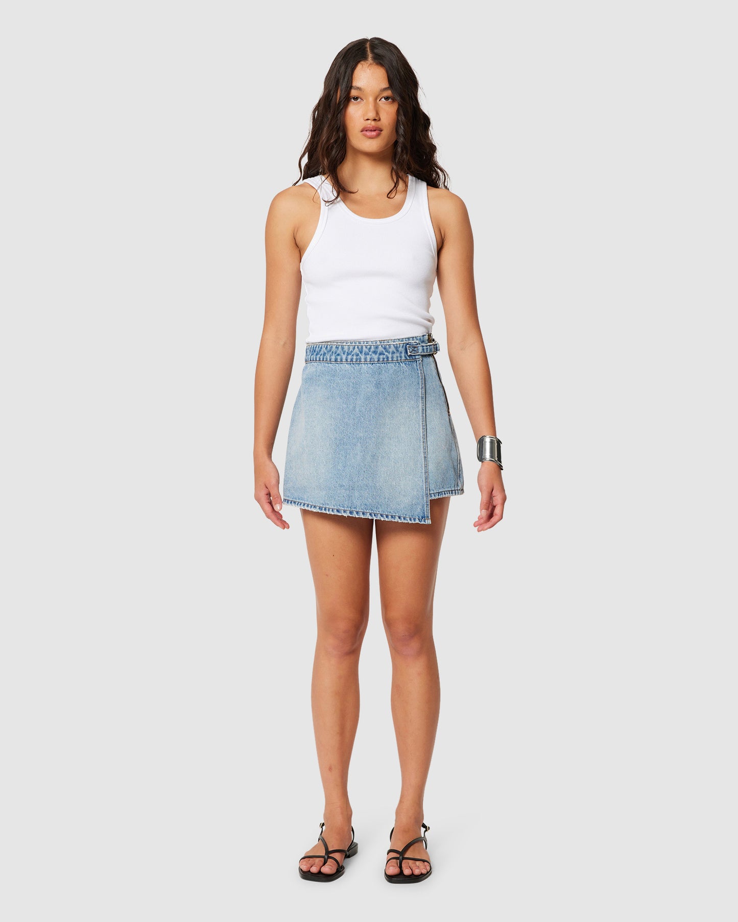 Denim Skort True Rinse