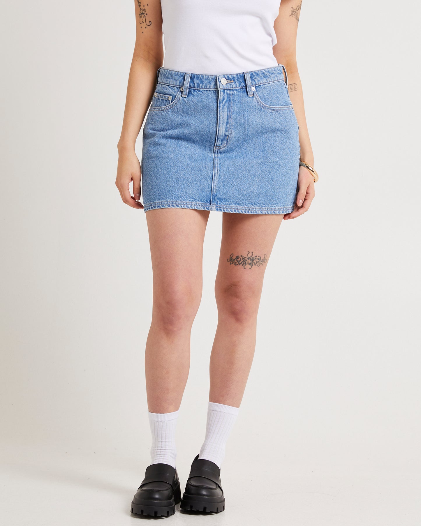 Relaxed Denim Mini Skirt
