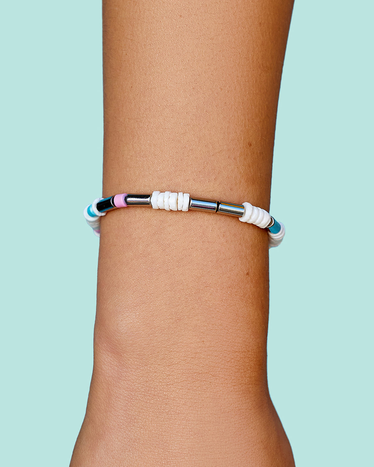 Tropical Breeze Stretch Silver Bracelet SILVER