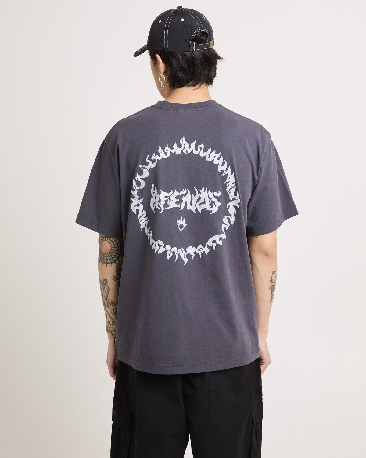 Fire Pit Retro Fit T-Shirt CHARCOAL