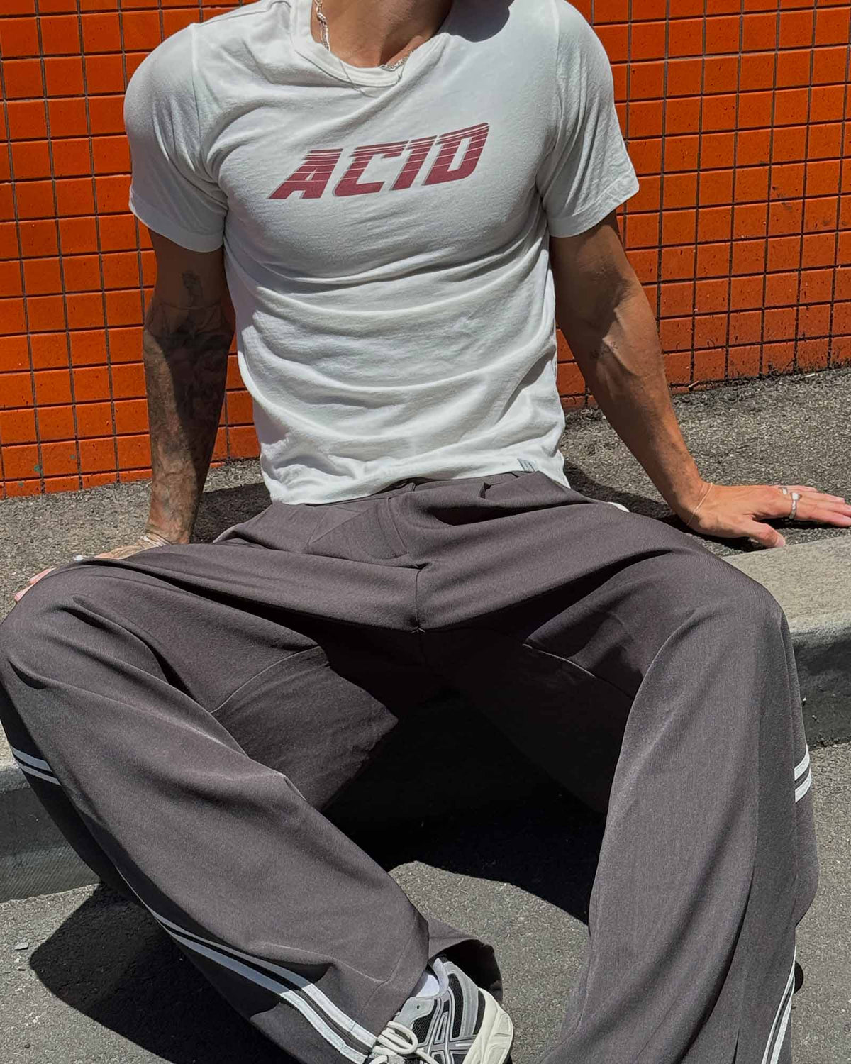 Cropped Acid T-Shirt ECRU