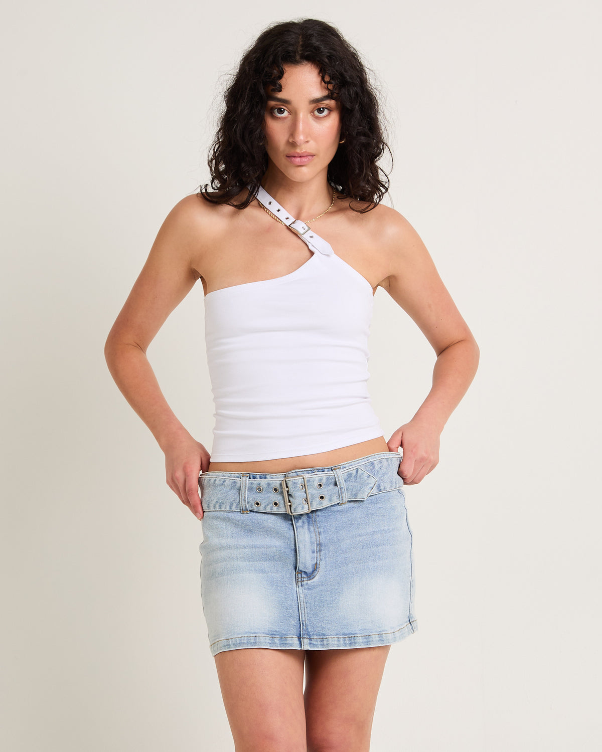 Buckle Cami Top WHITE