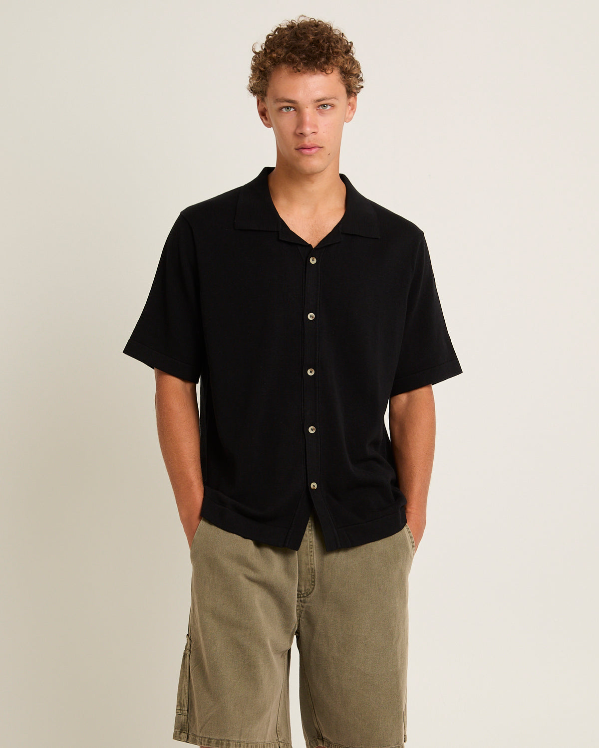 Bowler Knit Classic Shirt BLACK