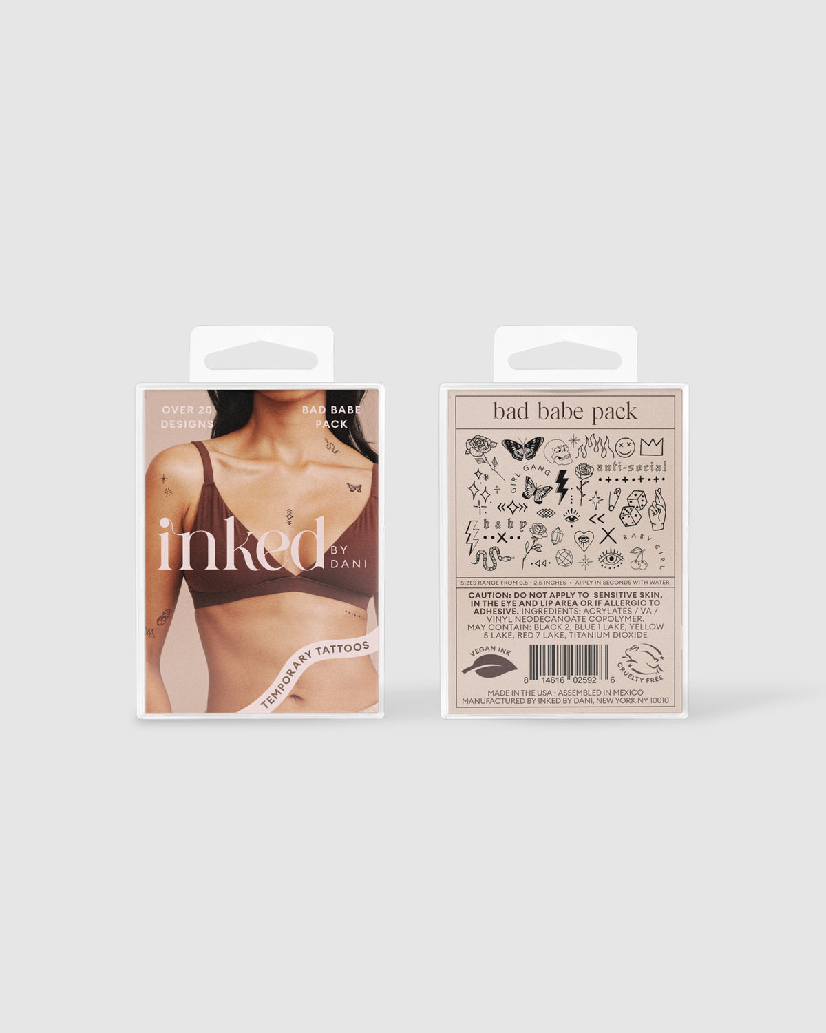 Bad Babe Temporary Tattoo Pack BLACK